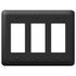 Devon Black Steel - Placa de pared de 3 balancines