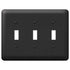 Devon Black Steel - Placa de pared con 3 palancas