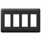 Devon Black Steel - Placa de pared de 4 balancines