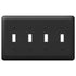 Devon Black Steel - Placa de pared con 4 palancas