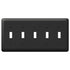Devon Black Steel - Placa de pared con 5 palancas