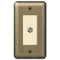 Devon Brushed Brass Steel - 1 Cable Jack Wallplate