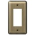 Devon Brushed Brass Steel - 1 Rocker Wallplate
