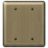 Devon Brushed Brass Steel - 2 Blank Wallplate
