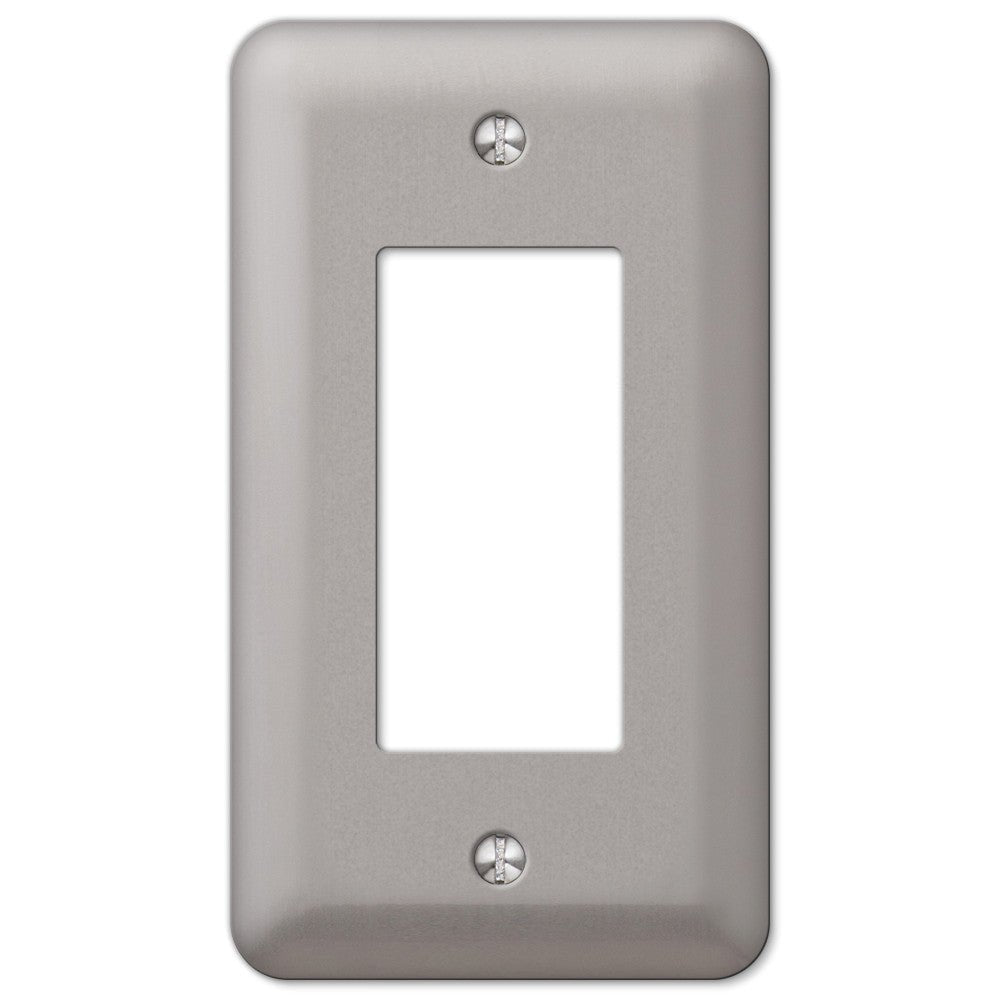 Placa de pared basculante de acero niquelado cepillado Devon - 1