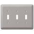 Placa de pared con 3 palancas de acero niquelado cepillado Devon