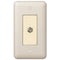 Placa de pared con conector para cable Devon de acero color almendra claro