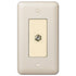 Placa de pared con conector para cable Devon de acero color almendra claro