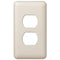 Devon Light Almond Steel - 1 placa de pared dúplex