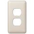 Devon Light Almond Steel - 1 placa de pared dúplex