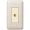 Placa de pared Devon de acero en color almendra claro: 1 toma de teléfono