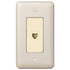 Placa de pared Devon de acero en color almendra claro: 1 toma de teléfono