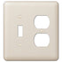 Devon Light Almond Steel - 1 palanca / 1 placa de pared dúplex