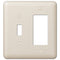 Devon Light Almond Steel - 1 palanca / 1 placa de pared basculante