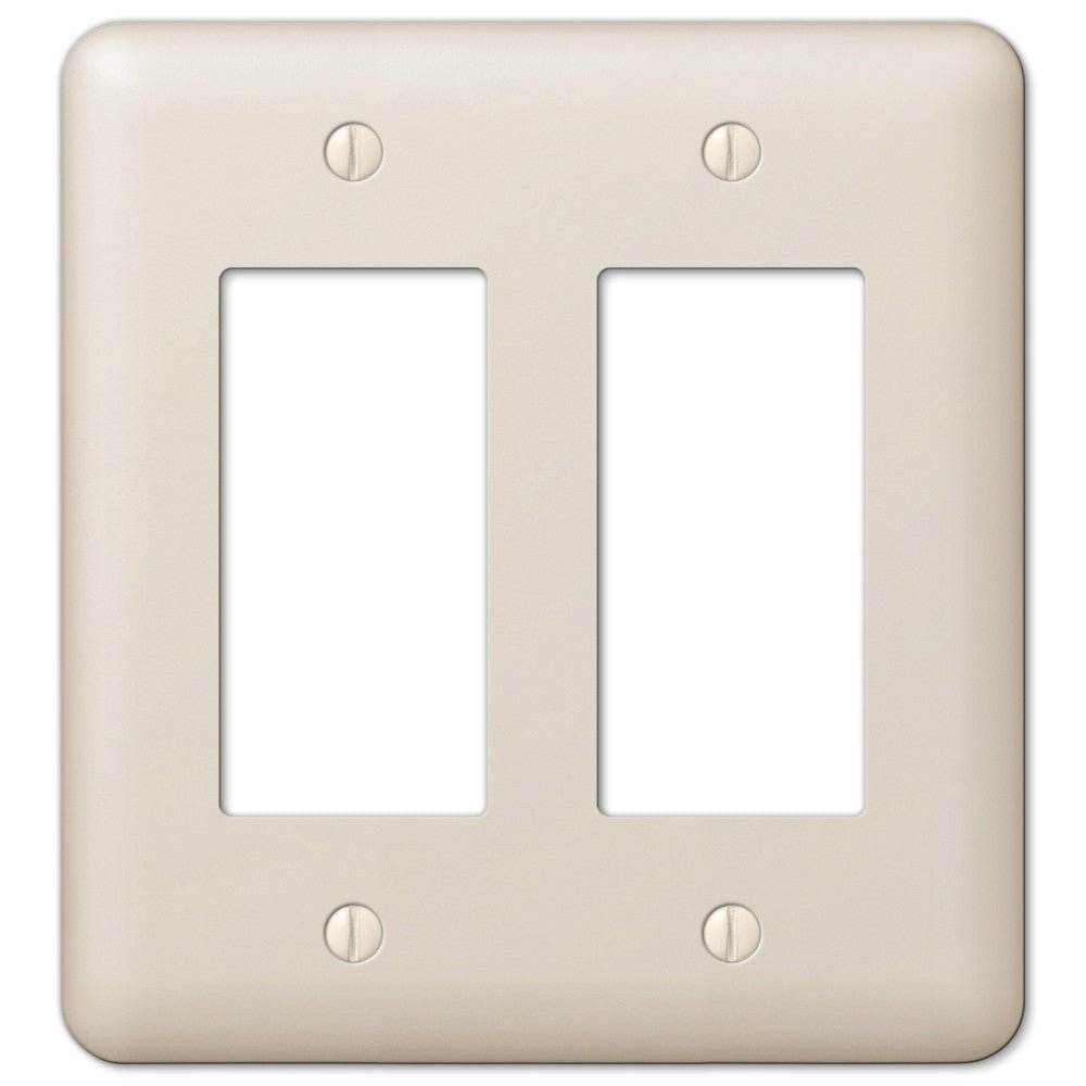 Devon Light Almond Steel - Placa de pared de 2 balancines