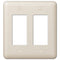 Devon Light Almond Steel - Placa de pared de 2 balancines