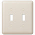 Devon Light Almond Steel - Placa de pared con 2 palancas