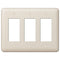 Devon Light Almond Steel - Placa de pared de 3 balancines