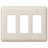 Devon Light Almond Steel - Placa de pared de 3 balancines