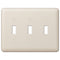 Devon Light Almond Steel - Placa de pared con 3 palancas