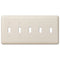 Devon Light Almond Steel - Placa de pared con 5 palancas
