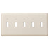 Devon Light Almond Steel - Placa de pared con 5 palancas