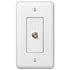 Placa de pared con conector para cable de acero blanco Devon de 1 pieza