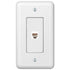 Placa de pared con toma de teléfono de acero blanco Devon