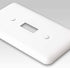 Devon White Steel - 1 placa basculante / 1 placa de pared dúplex