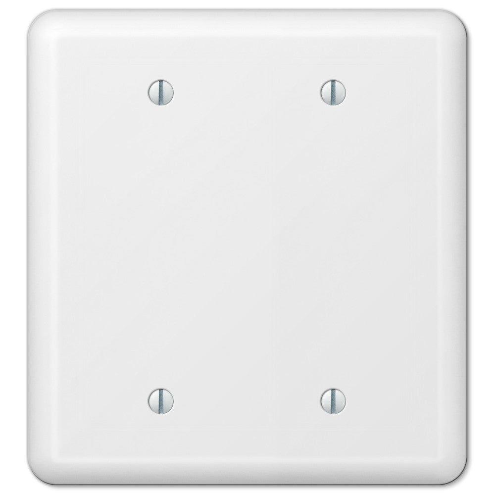 Devon White Steel - 2 Blank Wallplate