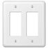 Placa de pared de acero blanco Devon de 2 balancines