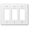 Devon White Steel - Placa de pared de 3 balancines