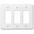 Devon White Steel - Placa de pared de 3 balancines