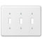 Devon White Steel - Placa de pared con 3 palancas