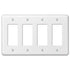 Devon White Steel - Placa de pared de 4 balancines
