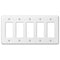 Devon White Steel - Placa de pared de 5 balancines