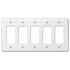Devon White Steel - Placa de pared de 5 balancines