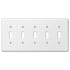 Devon White Steel - Placa de pared con 5 palancas