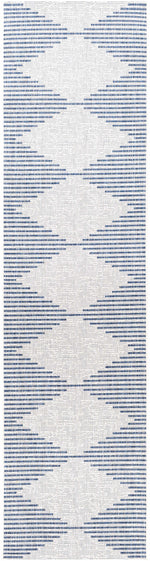 Alfombra de exterior Stephan en azul y crema