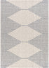 Alfombra de exterior Stephan en azul y crema
