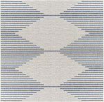 Alfombra de exterior Stephan en azul y crema
