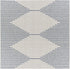 Alfombra de exterior Stephan en azul y crema