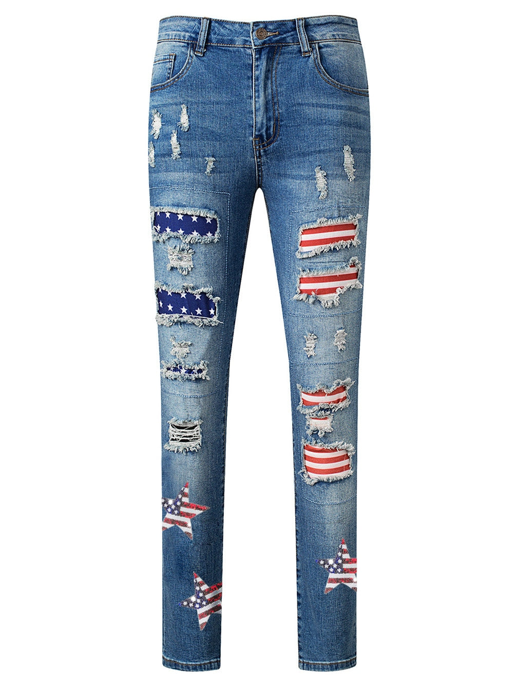 Distressed and Decorated Jeans