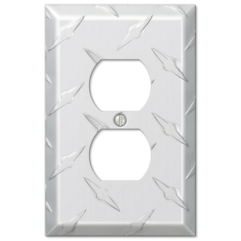 Placa de aluminio con forma de diamante - 1 placa de pared dúplex