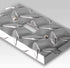 Placa de aluminio con forma de diamante - 1 placa de pared dúplex