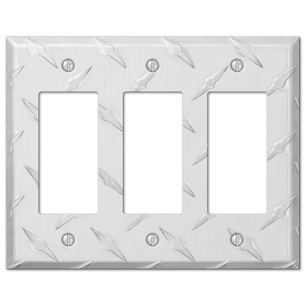 Placa de aluminio con forma de diamante: placa de pared con 3 balancines