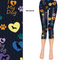 Dog Love Capri Leggings with Hearts and Paw Prints Small Print- Fur Baby - Dog Rescue