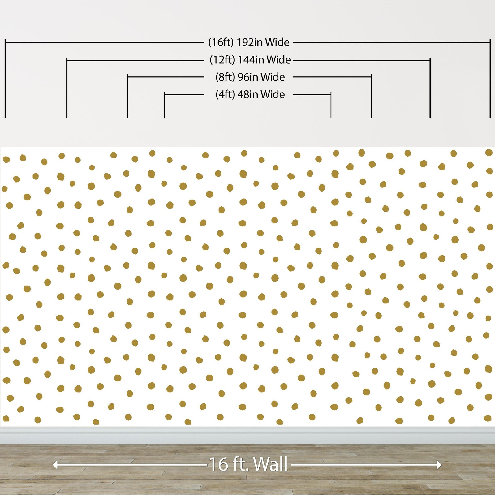 Circle Polka Dots Pattern Peel and Stick Wallpaper | Removable Wall Mural #6206