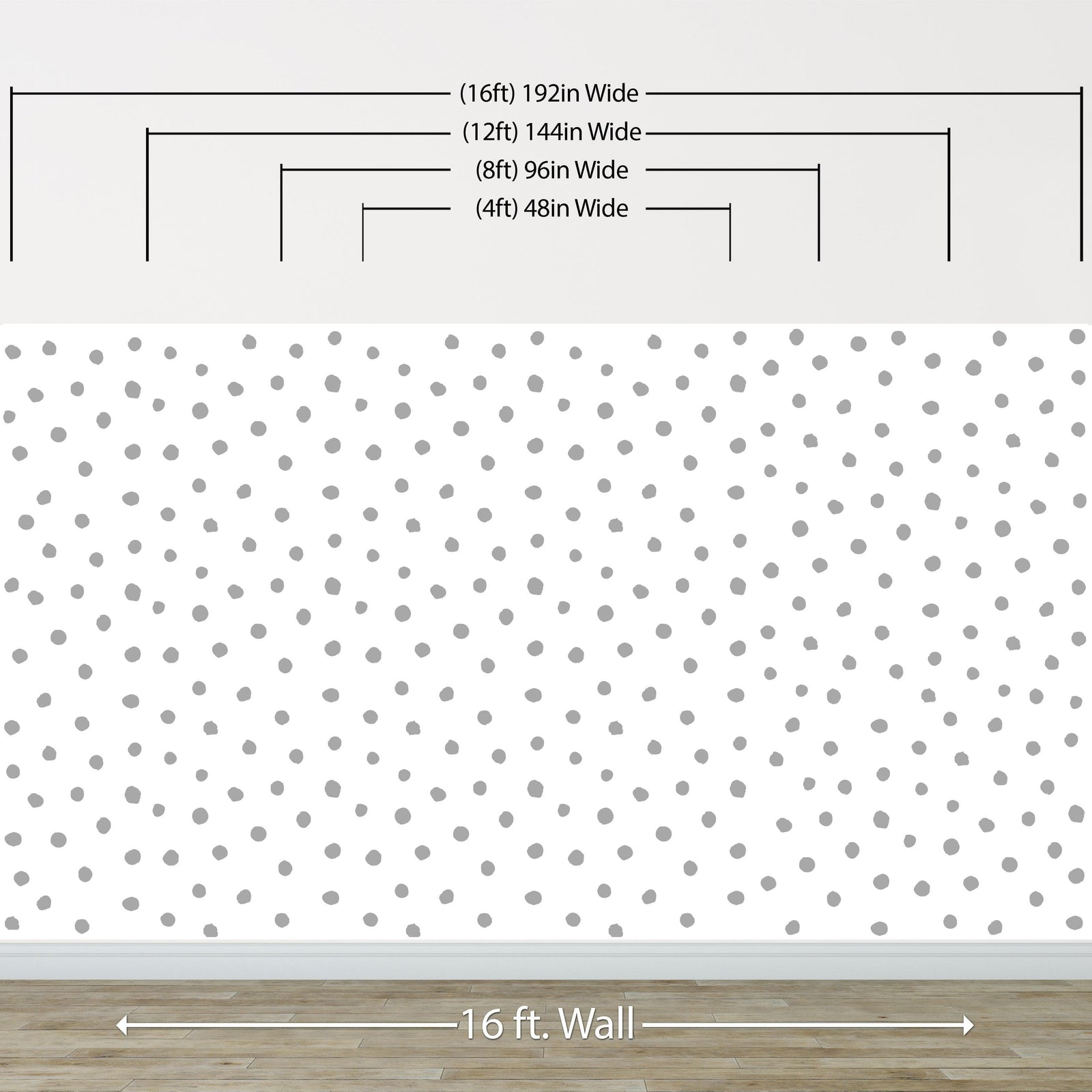 Circle Polka Dots Pattern Peel and Stick Wallpaper | Removable Wall Mural #6206
