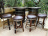 Mesa de bar de roble doble, bar de bourbon, reposapiés cómodo, barra de barril, barra de barril de whisky, mueble bar para vino